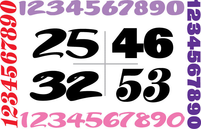 Race Car Numbers - 41 Sets